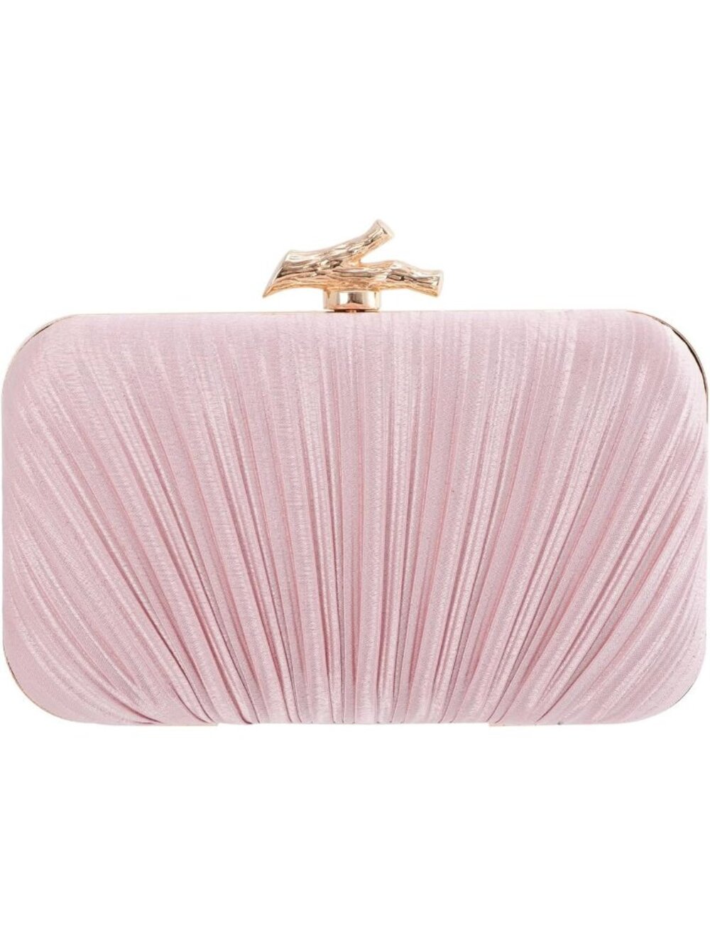 Women's Pink Clutch Purses With Chain Wedding Party Buckle Evening Handbag